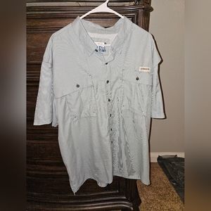 Magellan Outdoors Men's Short Sleeve Button Down Fish Gear Shirt 2xl Relaxed Fit